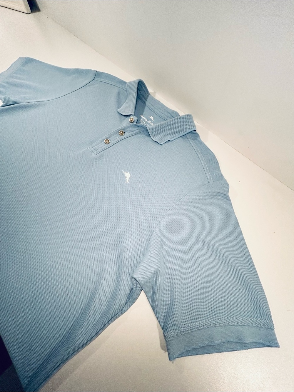Tommy Bahama Polo Shirt Large Blue Supima Cotton Short Sleeve Classic Fit - Picture 5 of 12